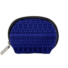 Boho Navy Blue  Accessory Pouch (small) by SpinnyChairDesigns