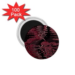 Red Black Abstract Art 1 75  Magnets (100 Pack)  by SpinnyChairDesigns