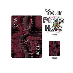 Red Black Abstract Art Playing Cards 54 Designs (mini) by SpinnyChairDesigns