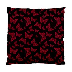 Red And Black Butterflies Standard Cushion Case (two Sides) by SpinnyChairDesigns