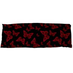 Red And Black Butterflies Body Pillow Case (dakimakura) by SpinnyChairDesigns