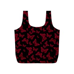 Red And Black Butterflies Full Print Recycle Bag (s) by SpinnyChairDesigns