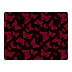 Red And Black Butterflies Double Sided Flano Blanket (mini)  by SpinnyChairDesigns