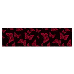 Red And Black Butterflies Satin Scarf (oblong) by SpinnyChairDesigns