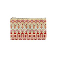 Boho Red Gold Cosmetic Bag (small) by SpinnyChairDesigns