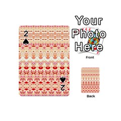 Boho Red Gold Playing Cards 54 Designs (mini) by SpinnyChairDesigns