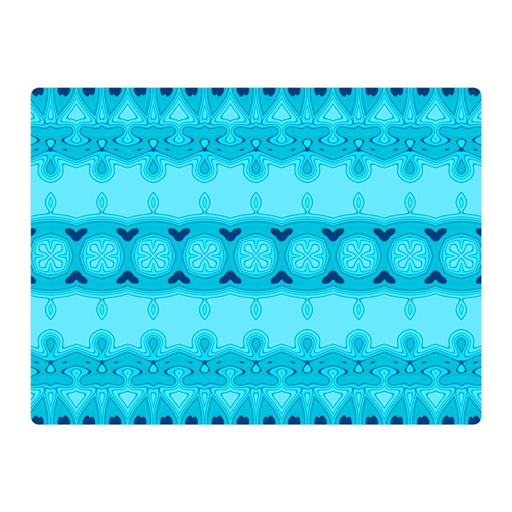 Boho Aqua Blue Double Sided Flano Blanket (Mini) 