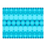 Boho Aqua Blue Double Sided Flano Blanket (Mini)  35 x27  Blanket Back