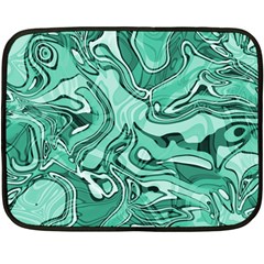 Biscay Green Swirls Fleece Blanket (mini) by SpinnyChairDesigns