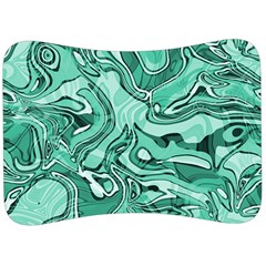 Biscay Green Swirls Velour Seat Head Rest Cushion by SpinnyChairDesigns