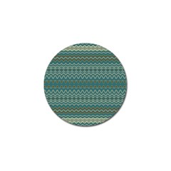 Boho Teal Green Stripes Golf Ball Marker by SpinnyChairDesigns