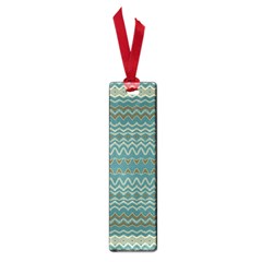 Boho Teal Green Stripes Small Book Marks