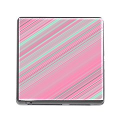 Turquoise And Pink Striped Memory Card Reader (square 5 Slot) by SpinnyChairDesigns