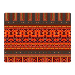 Boho Aztec Rust Orange Color Stripes Double Sided Flano Blanket (mini)  by SpinnyChairDesigns