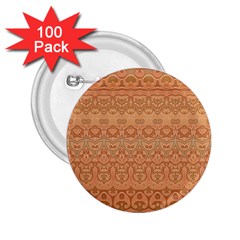 Boho Fancy Peach  2 25  Buttons (100 Pack)  by SpinnyChairDesigns