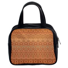Boho Fancy Peach  Classic Handbag (two Sides) by SpinnyChairDesigns
