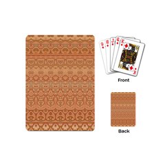 Boho Fancy Peach  Playing Cards Single Design (mini) by SpinnyChairDesigns