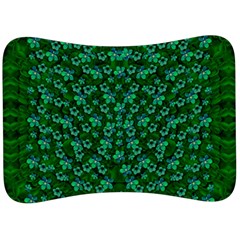 Leaf Forest And Blue Flowers In Peace Velour Seat Head Rest Cushion by pepitasart