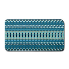 Boho Blue Teal Striped Medium Bar Mats by SpinnyChairDesigns