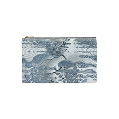 Faded Blue Grunge Cosmetic Bag (small)