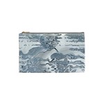 Faded Blue Grunge Cosmetic Bag (Small) Front