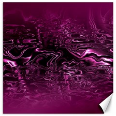 Magenta Black Swirl Canvas 20  X 20  by SpinnyChairDesigns