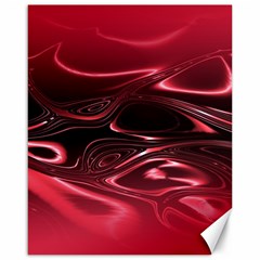 Crimson Red Black Swirl Canvas 16  X 20  by SpinnyChairDesigns