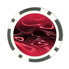 Crimson Red Black Swirl Poker Chip Card Guard by SpinnyChairDesigns