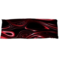 Crimson Red Black Swirl Body Pillow Case Dakimakura (two Sides) by SpinnyChairDesigns