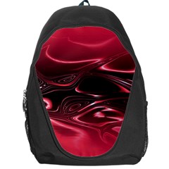 Crimson Red Black Swirl Backpack Bag by SpinnyChairDesigns