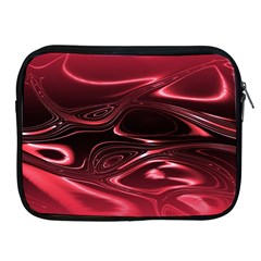 Crimson Red Black Swirl Apple Ipad 2/3/4 Zipper Cases by SpinnyChairDesigns