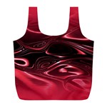 Crimson Red Black Swirl Full Print Recycle Bag (L) Front