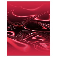 Crimson Red Black Swirl Drawstring Bag (small) by SpinnyChairDesigns