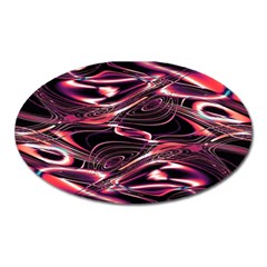 Abstract Art Swirls Oval Magnet by SpinnyChairDesigns