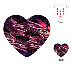 Abstract Art Swirls Playing Cards Single Design (heart)