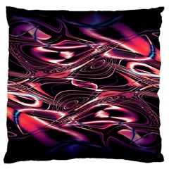 Abstract Art Swirls Large Cushion Case (two Sides) by SpinnyChairDesigns