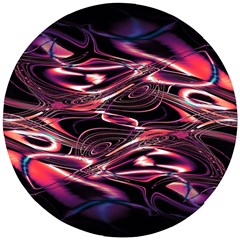 Abstract Art Swirls Wooden Puzzle Round by SpinnyChairDesigns