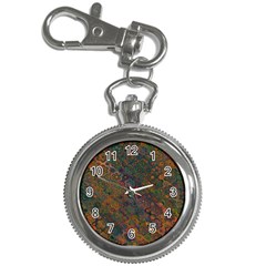 Boho Floral Pattern Key Chain Watches by SpinnyChairDesigns