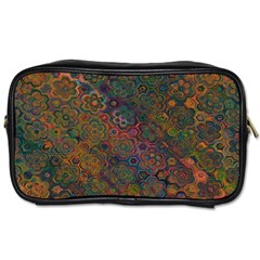 Boho Floral Pattern Toiletries Bag (two Sides) by SpinnyChairDesigns