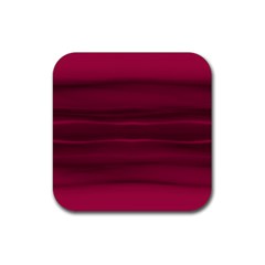 Dark Rose Pink Ombre  Rubber Coaster (Square) 