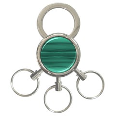 Biscay Green Ombre 3-ring Key Chain by SpinnyChairDesigns