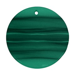 Biscay Green Ombre Round Ornament (two Sides) by SpinnyChairDesigns