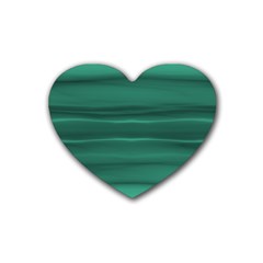 Biscay Green Ombre Heart Coaster (4 Pack)  by SpinnyChairDesigns