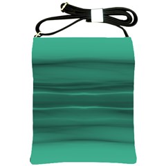Biscay Green Ombre Shoulder Sling Bag by SpinnyChairDesigns