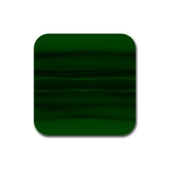 Emerald Green Ombre Rubber Square Coaster (4 Pack)  by SpinnyChairDesigns