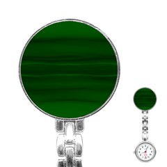 Emerald Green Ombre Stainless Steel Nurses Watch by SpinnyChairDesigns