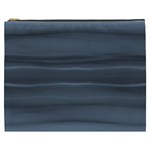 Faded Denim Blue Grey Ombre Cosmetic Bag (XXXL) Front