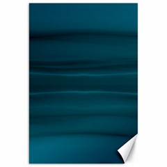 Teal Blue Ombre Canvas 20  X 30  by SpinnyChairDesigns