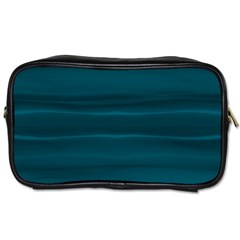 Teal Blue Ombre Toiletries Bag (two Sides) by SpinnyChairDesigns