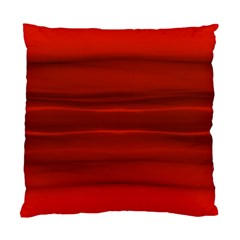 Scarlet Red Ombre Standard Cushion Case (one Side) by SpinnyChairDesigns